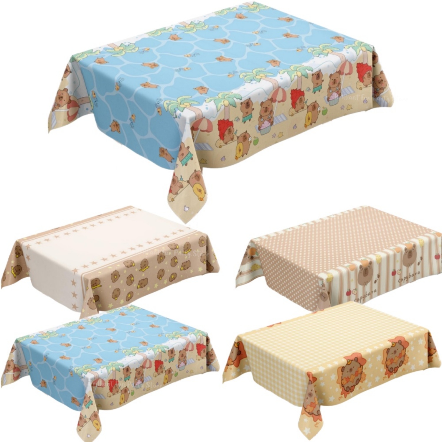 น่ารักคาปิบาร่าผ้าปูโต๊ะสำหรับ - Table Cloth Disposable บทวิจารณ์และราคา
